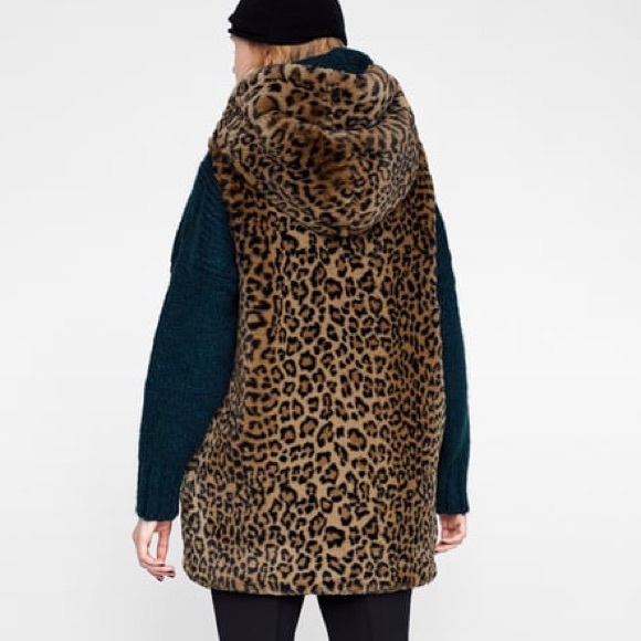 zara leopard vest